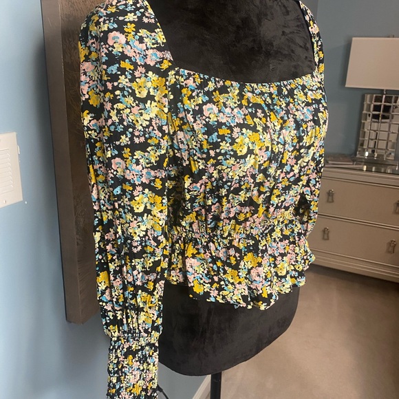Ten Sixty Sherman Black Floral Blouse - Picture 1 of 4